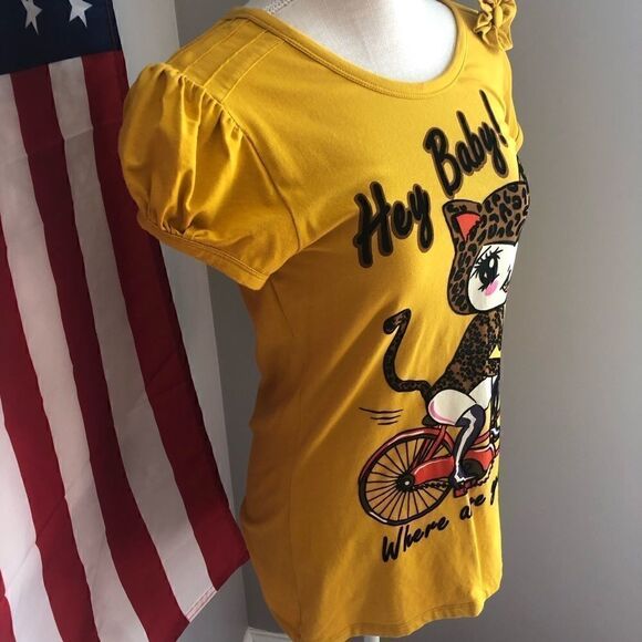 DEPT hey baby cat tee shirt vintage retro classic retro fashion coastal chic - Picture 8 of 13
